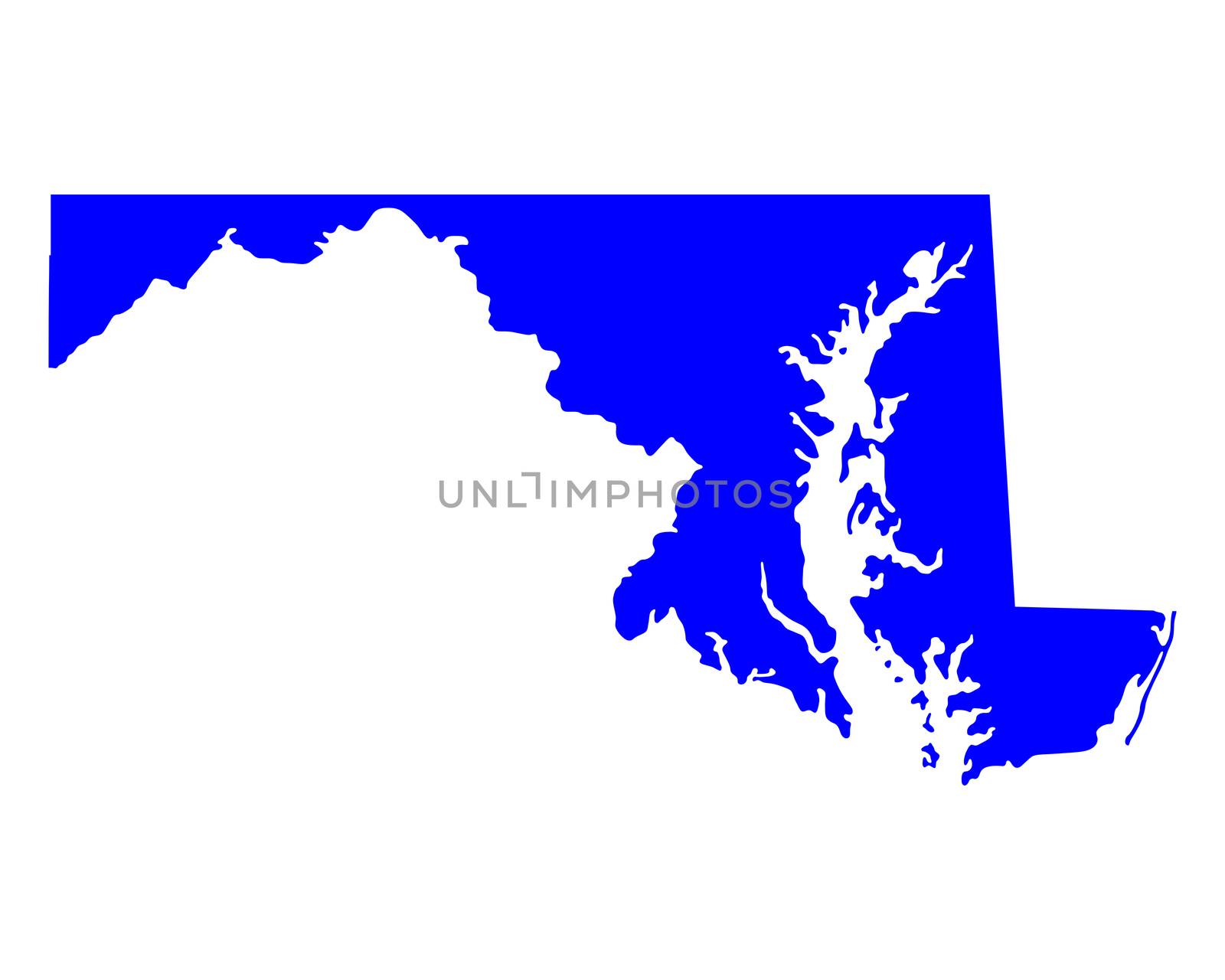 Map of Maryland by rbiedermann