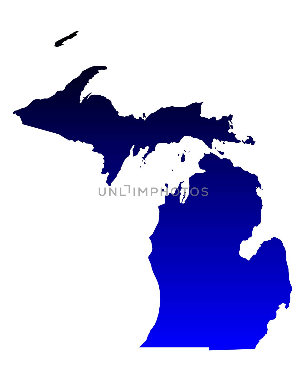 Map of Michigan by rbiedermann