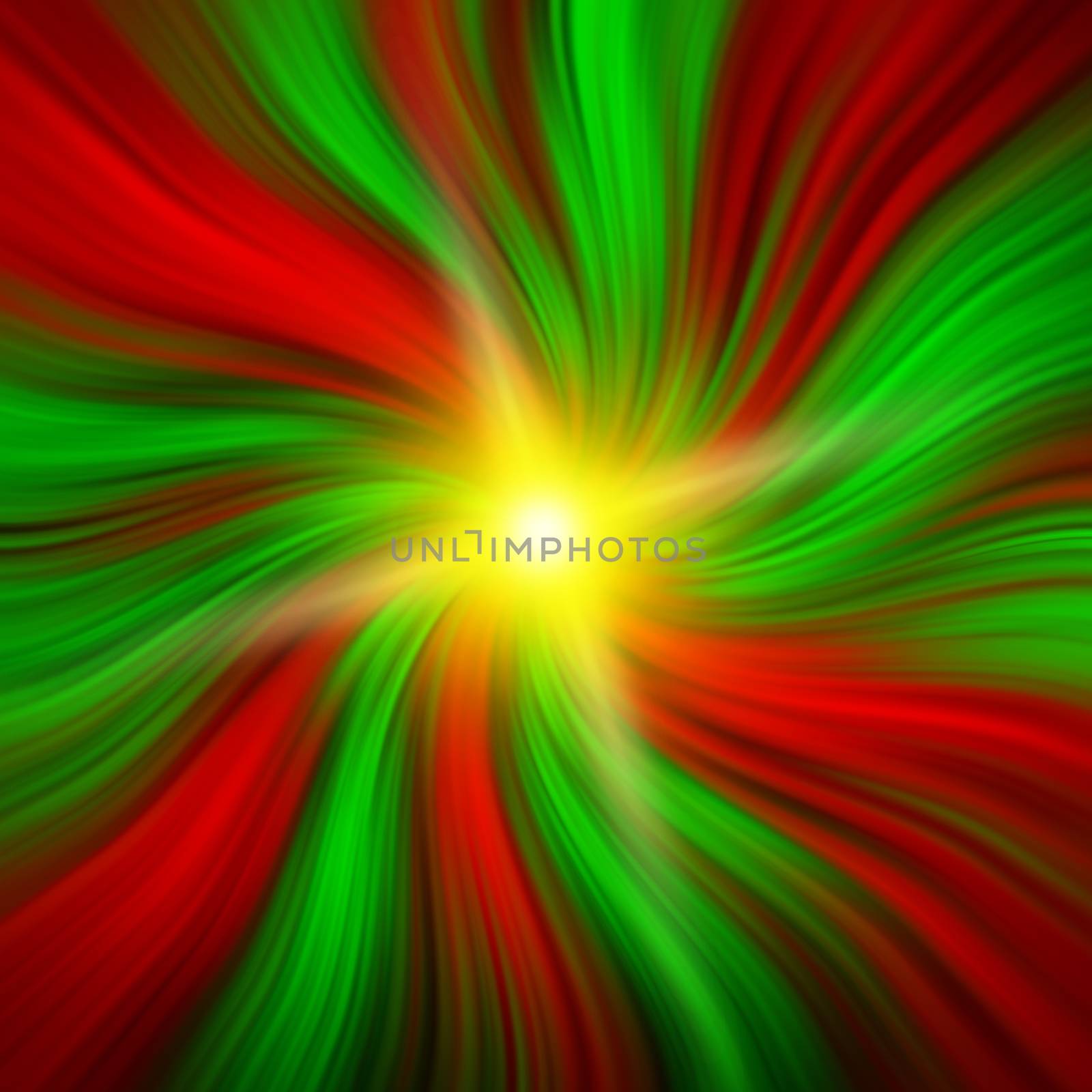 Red & Green Christmas Vortex with a Starburst by Balefire9