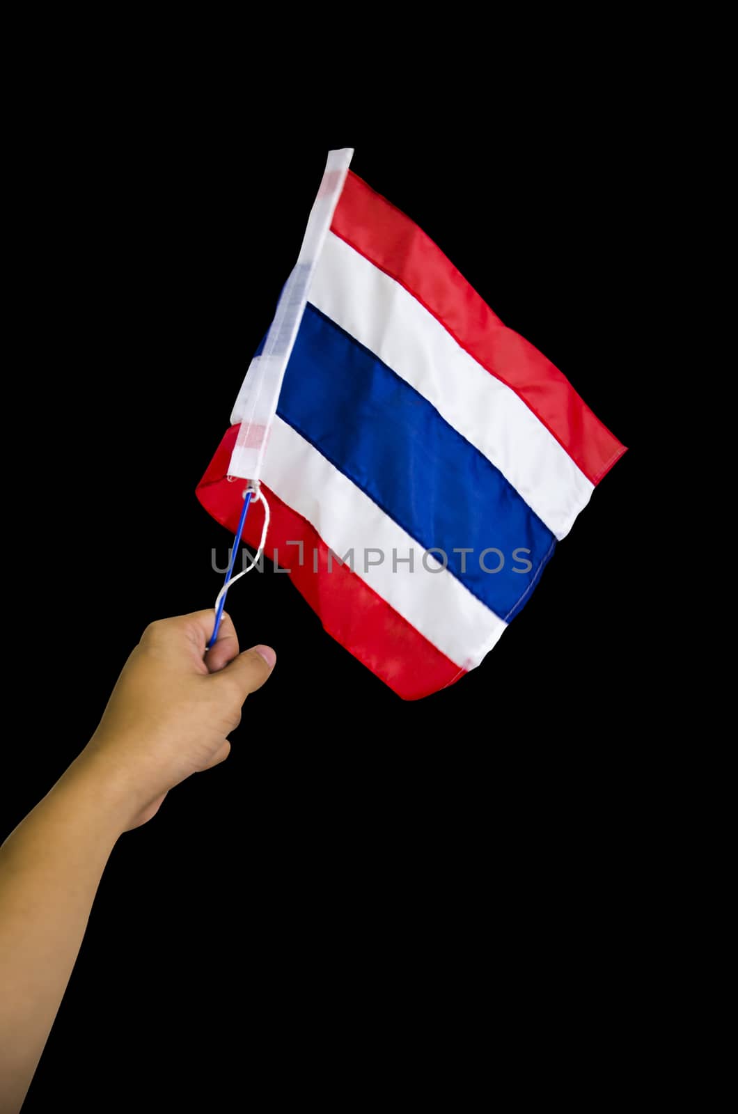 Thailand Kpps Mini Flag In A Hand
