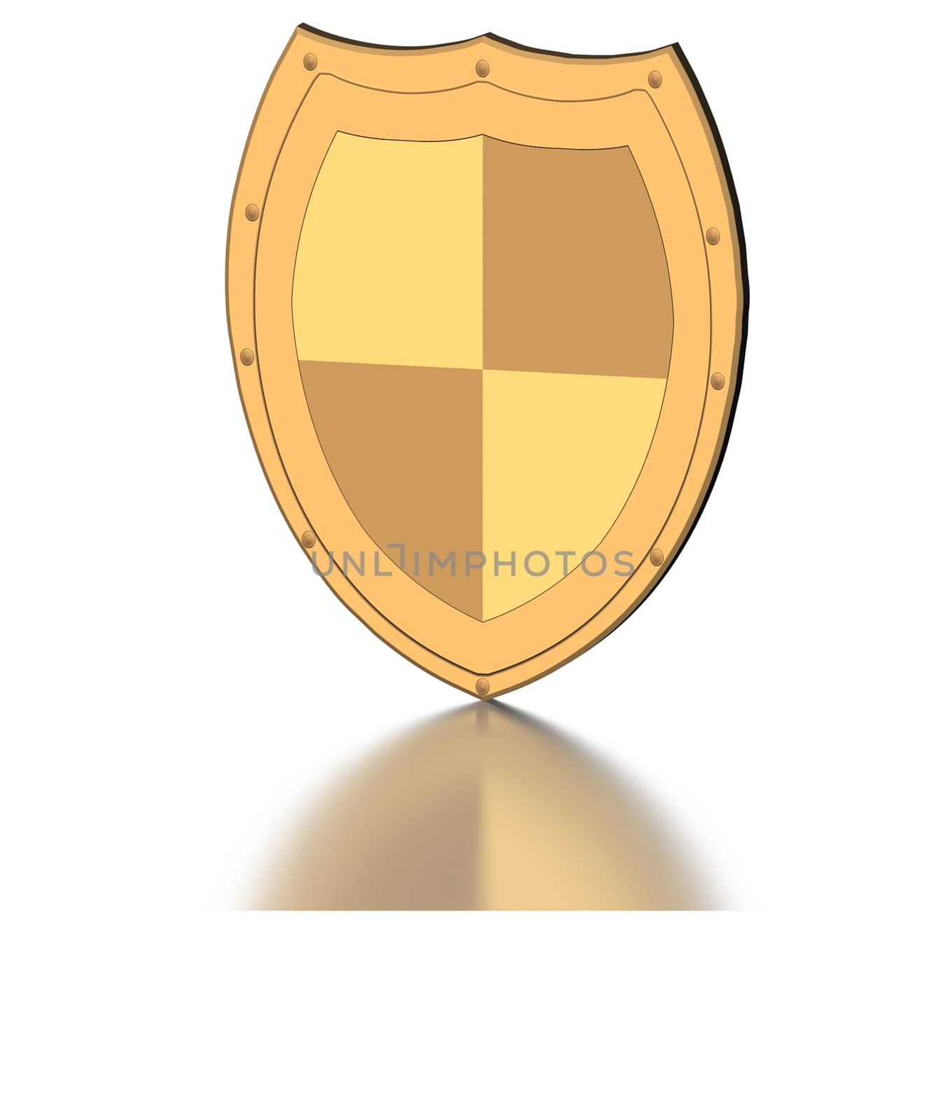 Image of a sheild, as concept of information security and protection of communications