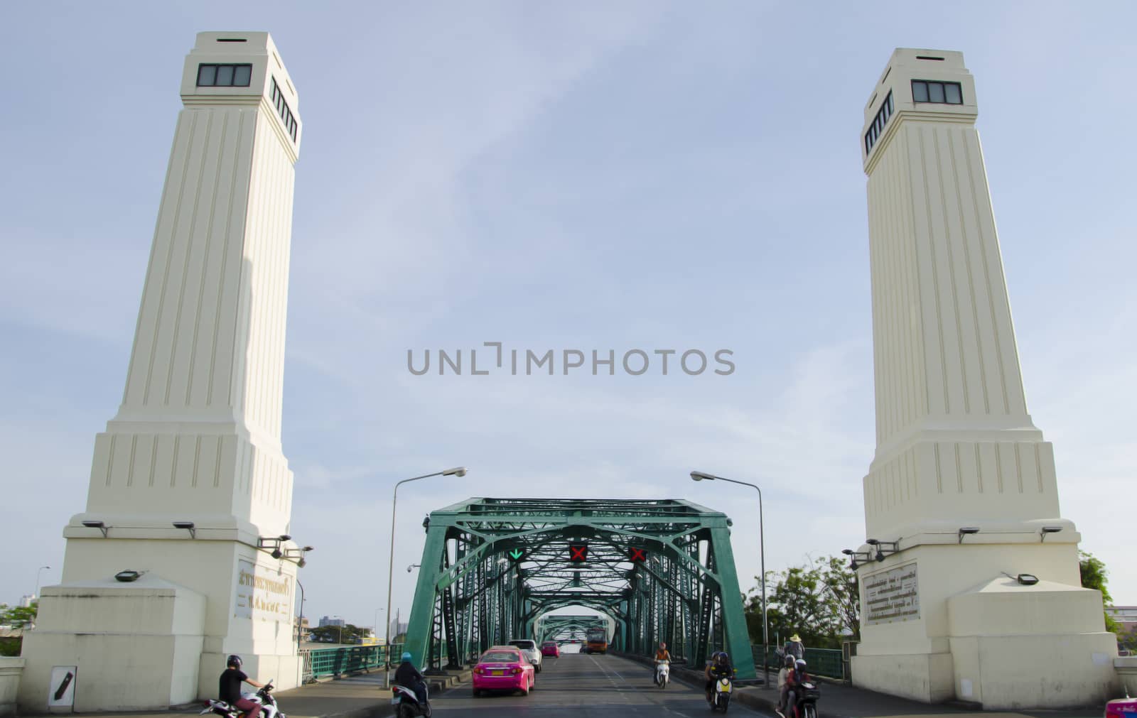 The Phra Phuttha Yodfa Bridge Bangkok Thailand