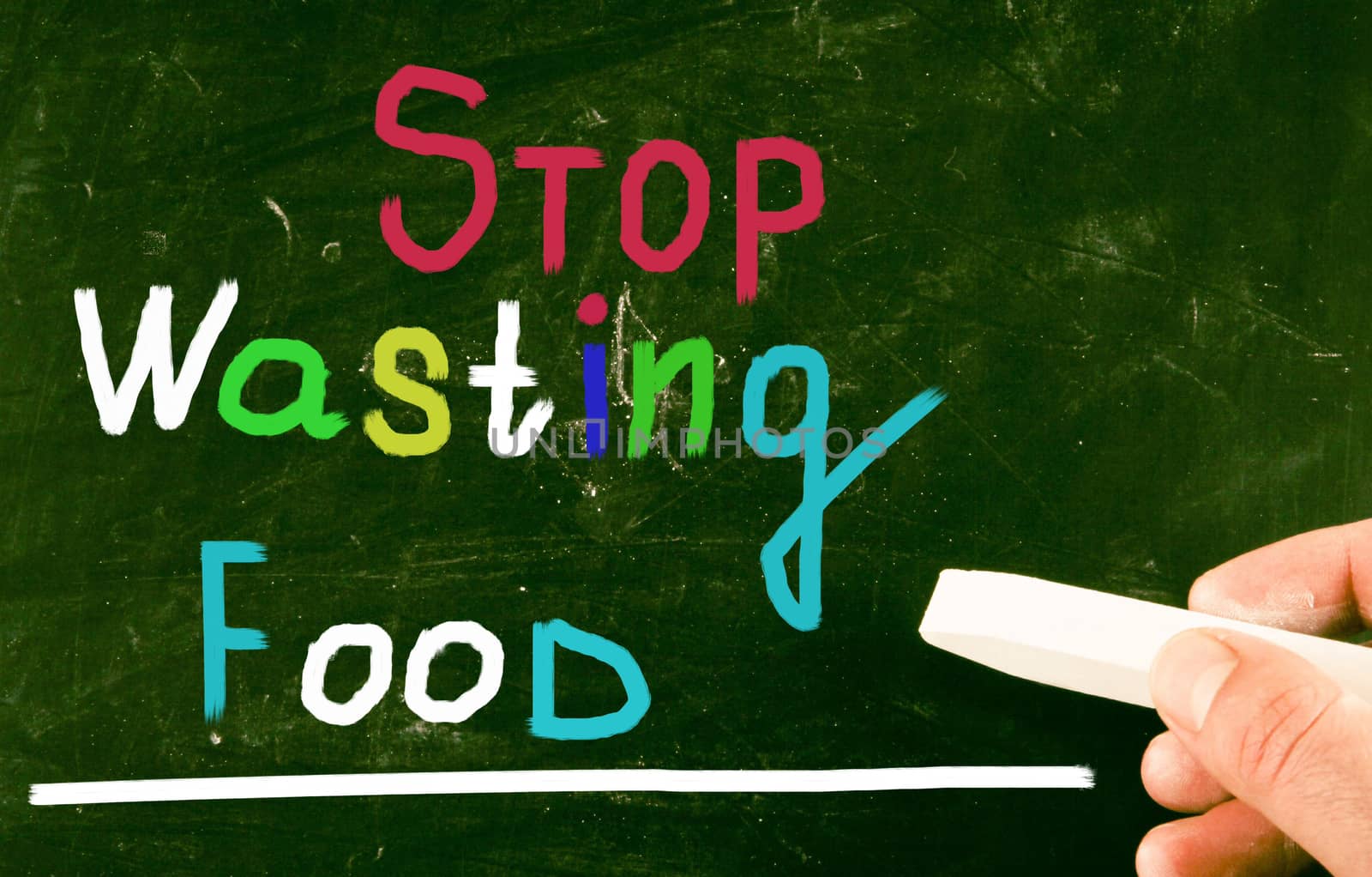 stop wasting food concept