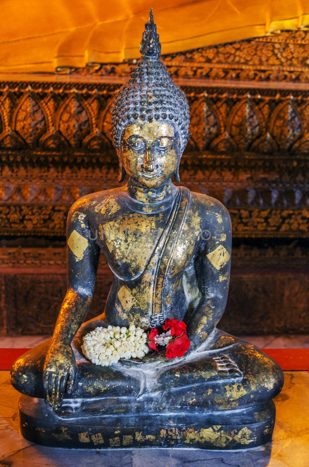 thai buddha statue at wat pho temple by siiixth