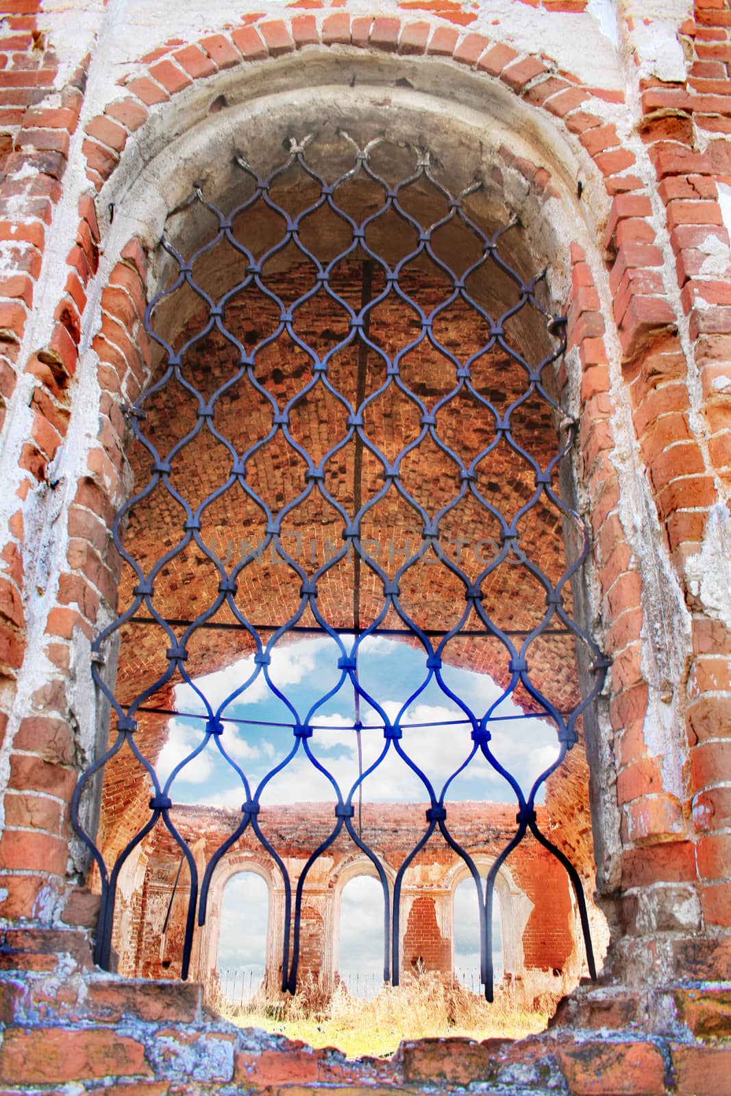 Window of the old destroyed Christian church