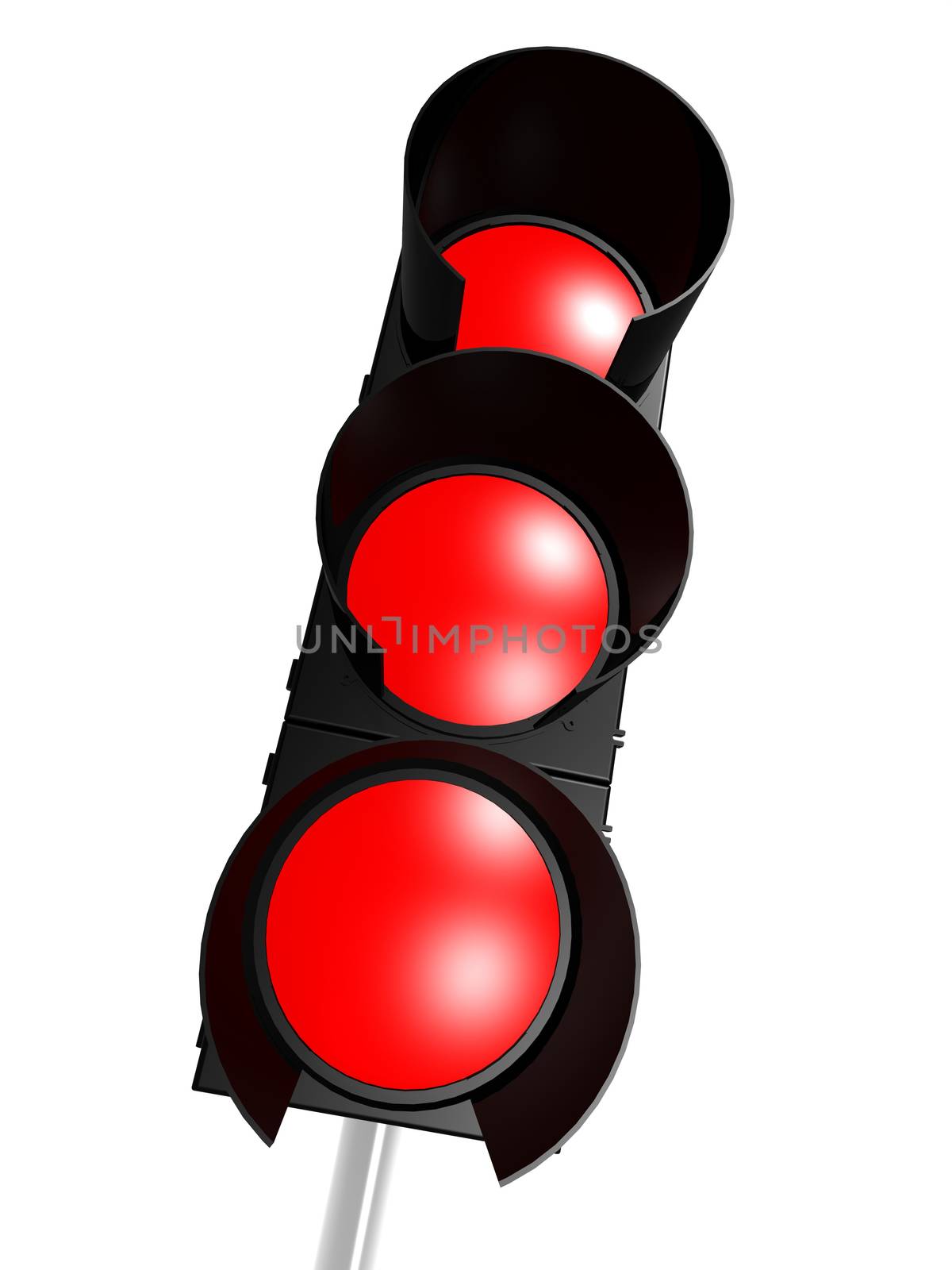 Traffic light with red by tang90246