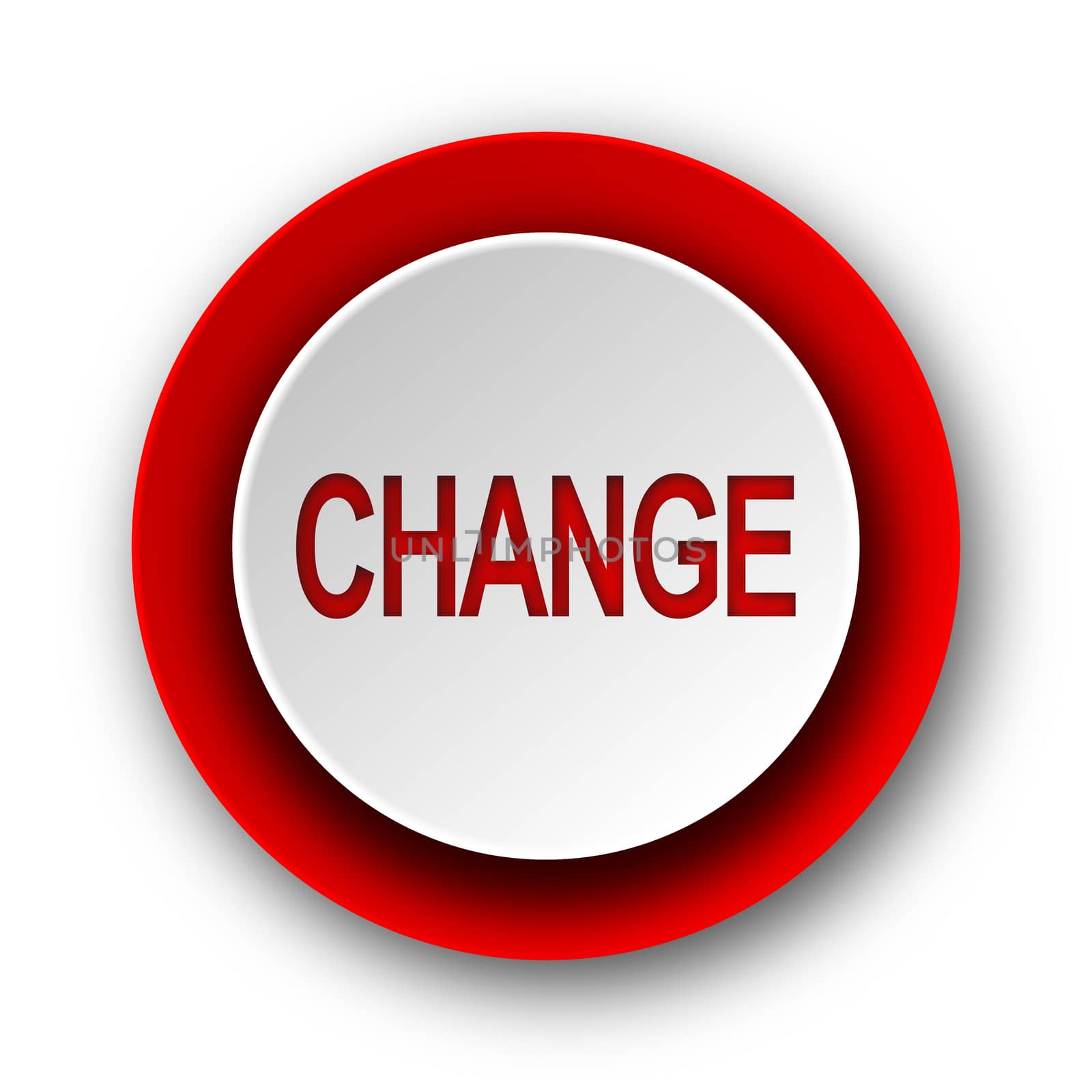 change red modern web icon on white background