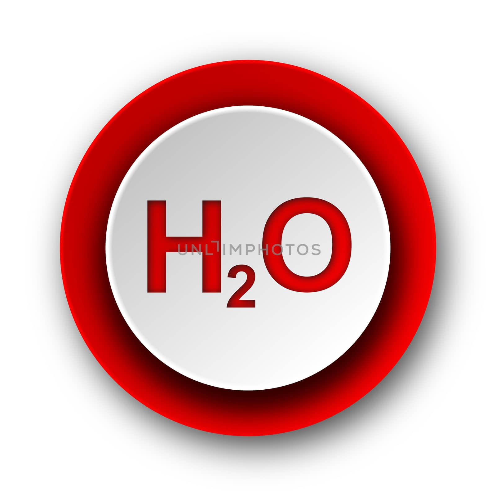 water red modern web icon on white background