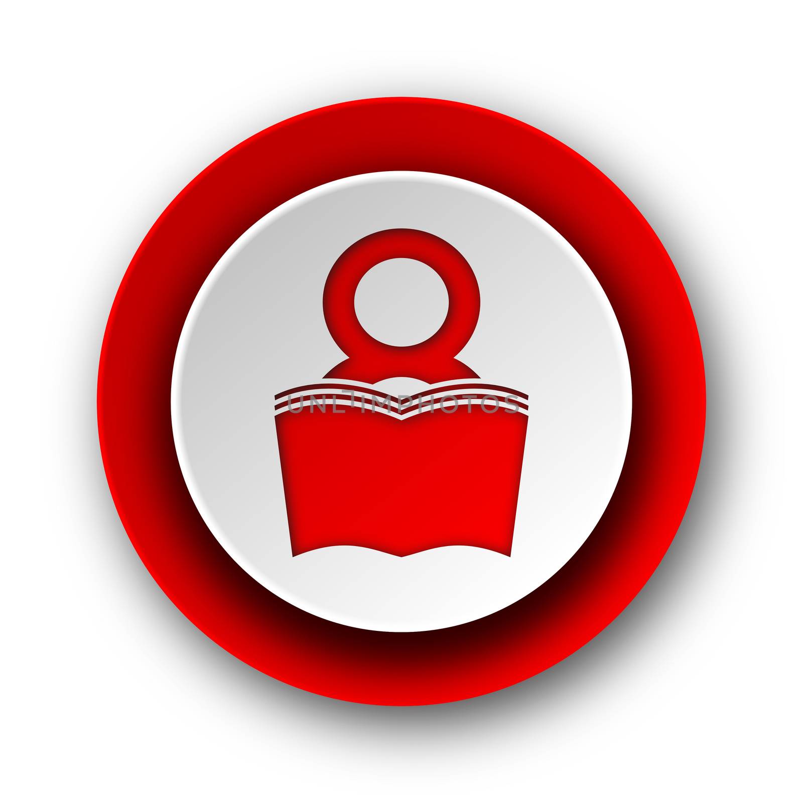 book red modern web icon on white background book red modern web icon on white background
