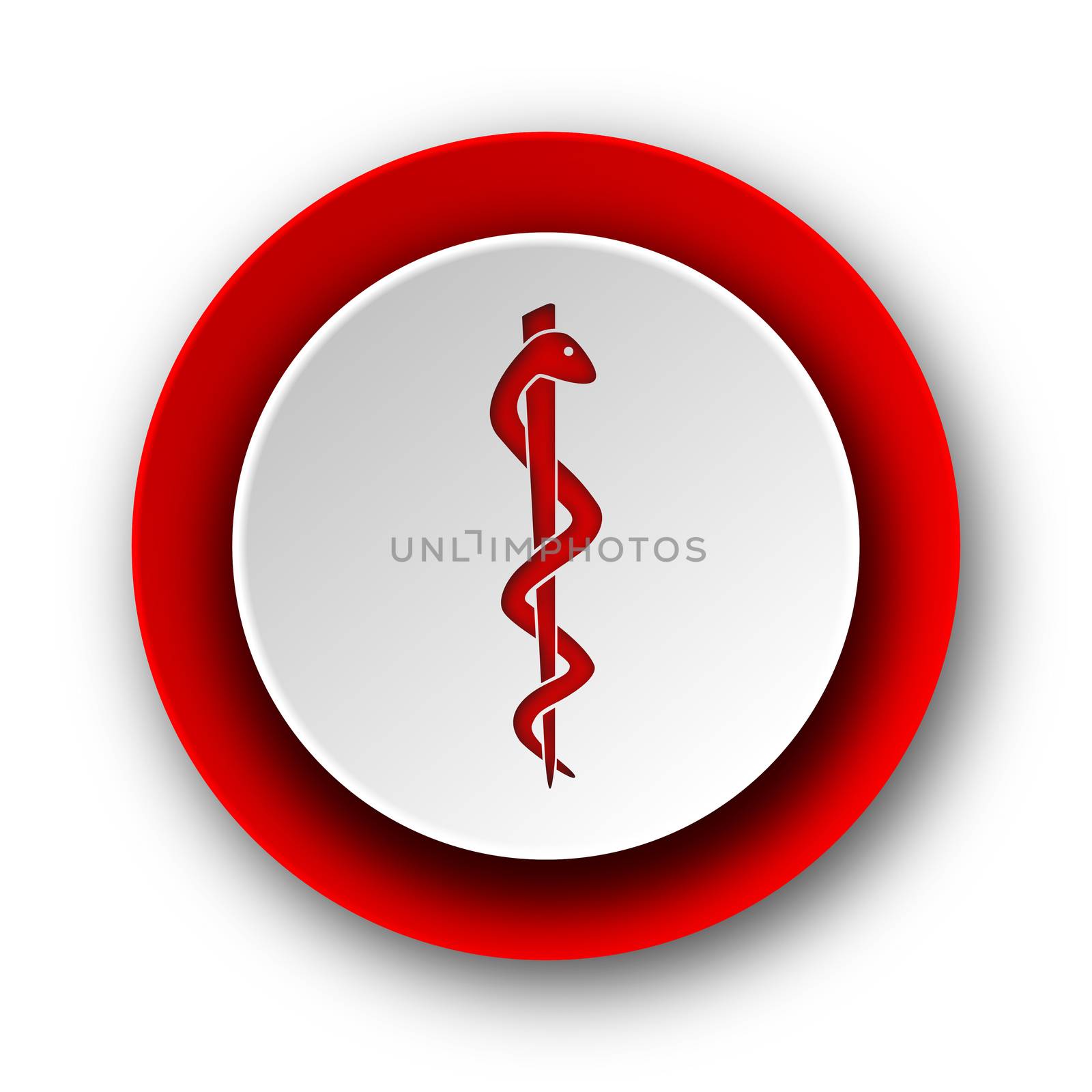 emergency red modern web icon on white background