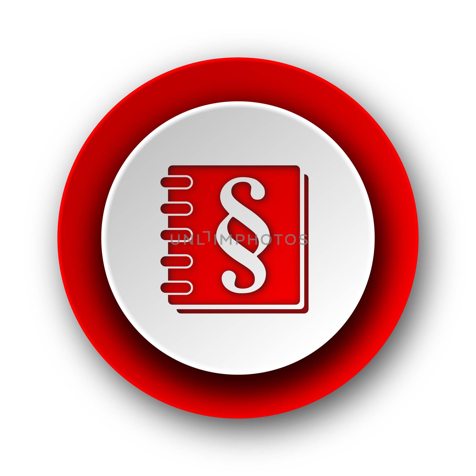 law red modern web icon on white background