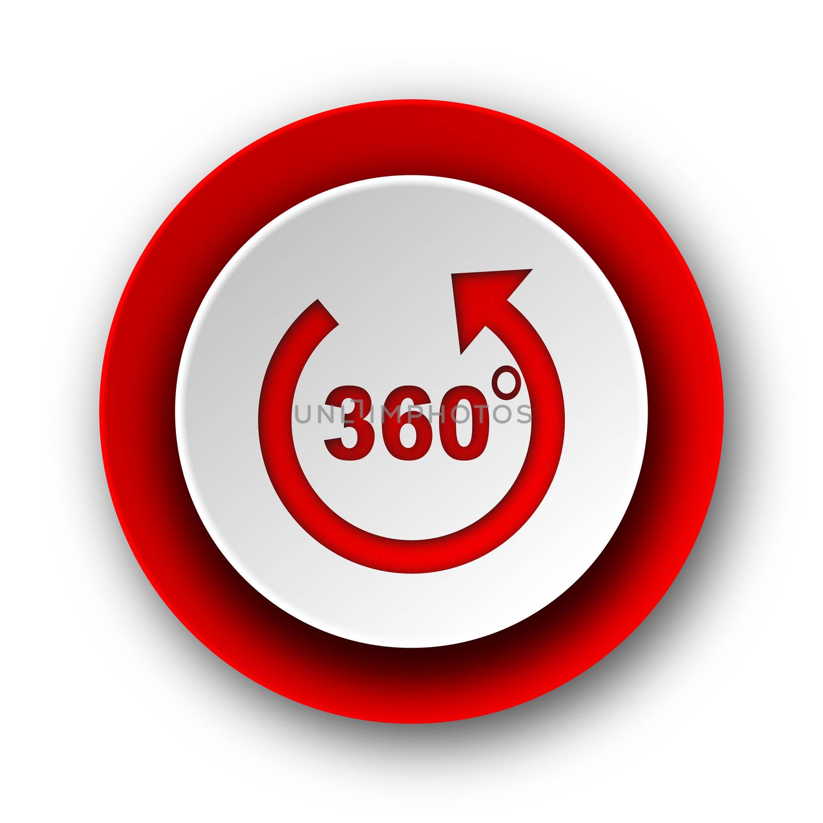 panorama red modern web icon on white background