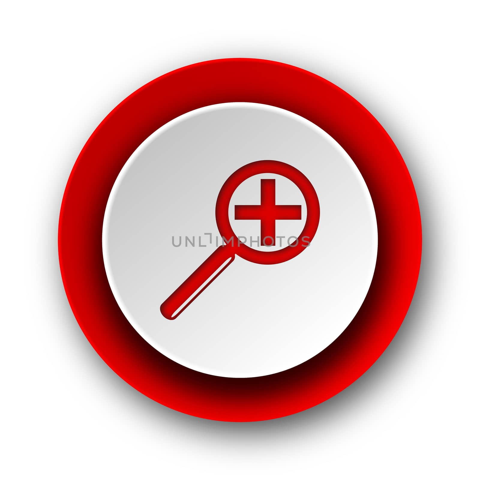 lens red modern web icon on white background