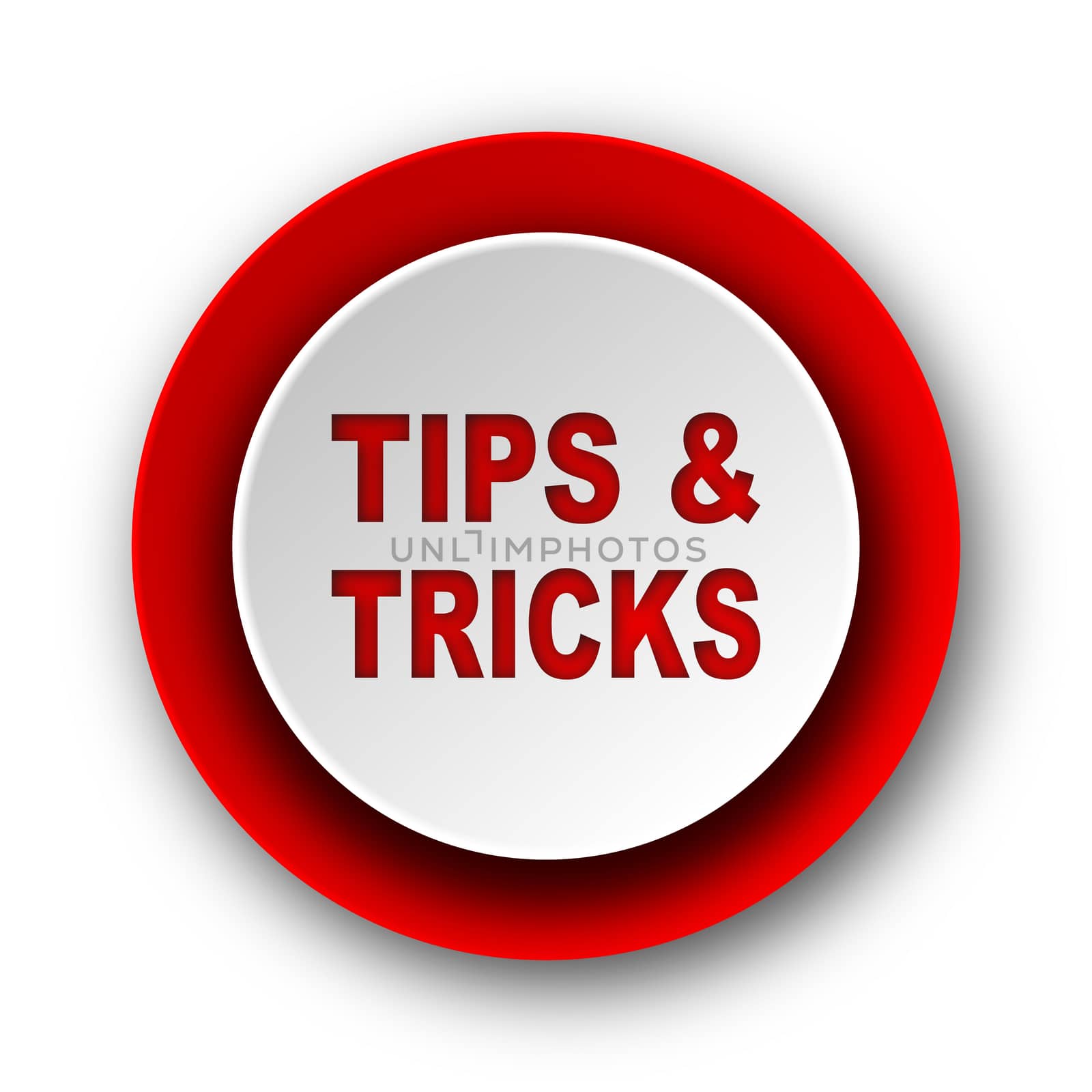 tips tricks red modern web icon on white background