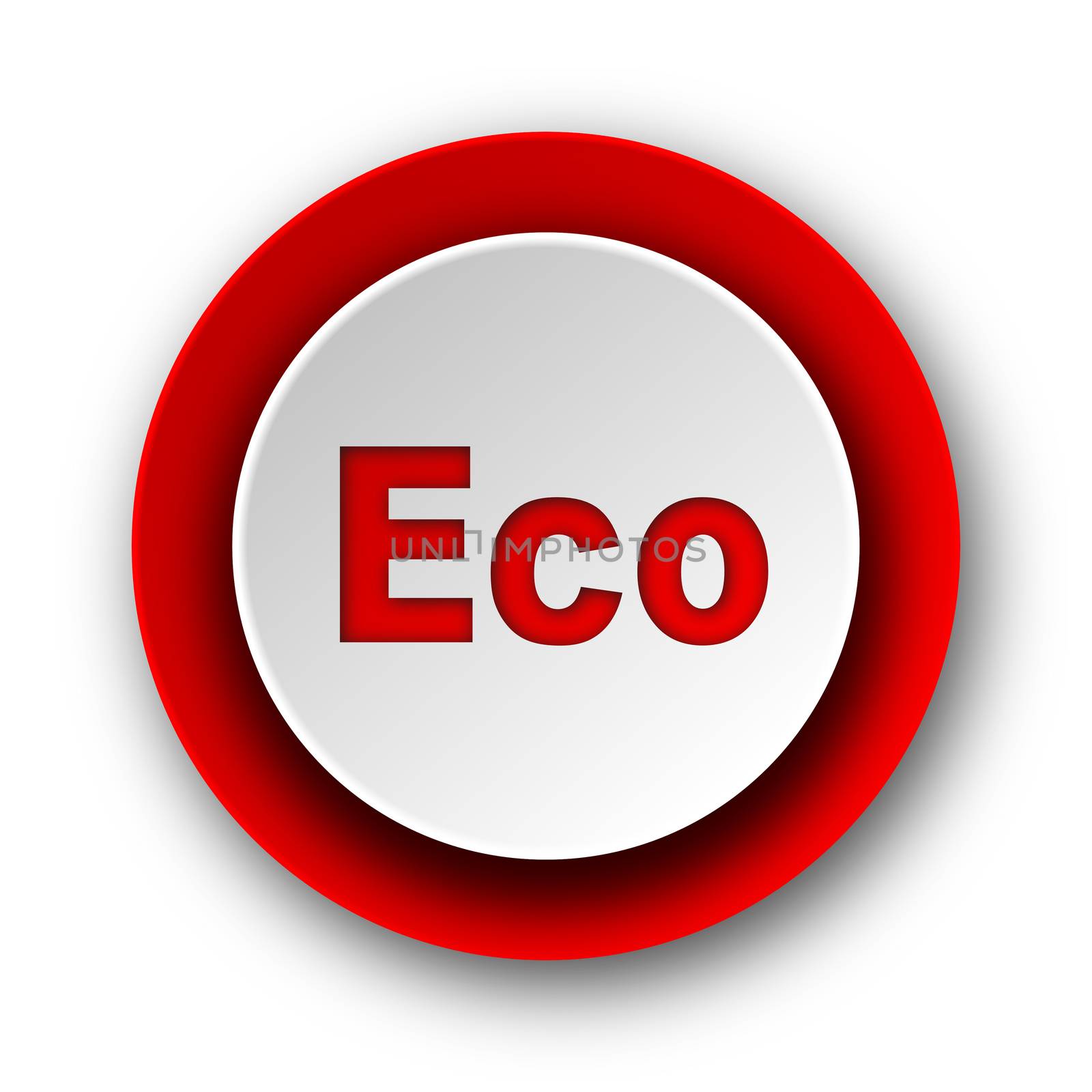 eco red modern web icon on white background