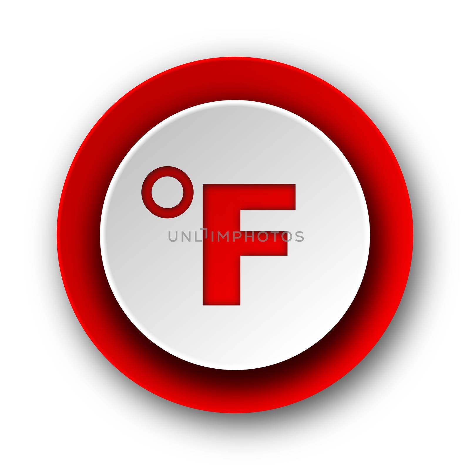 fahrenheit red modern web icon on white background