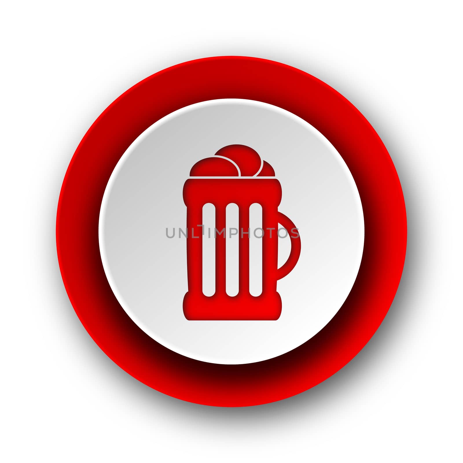 beer red modern web icon on white background