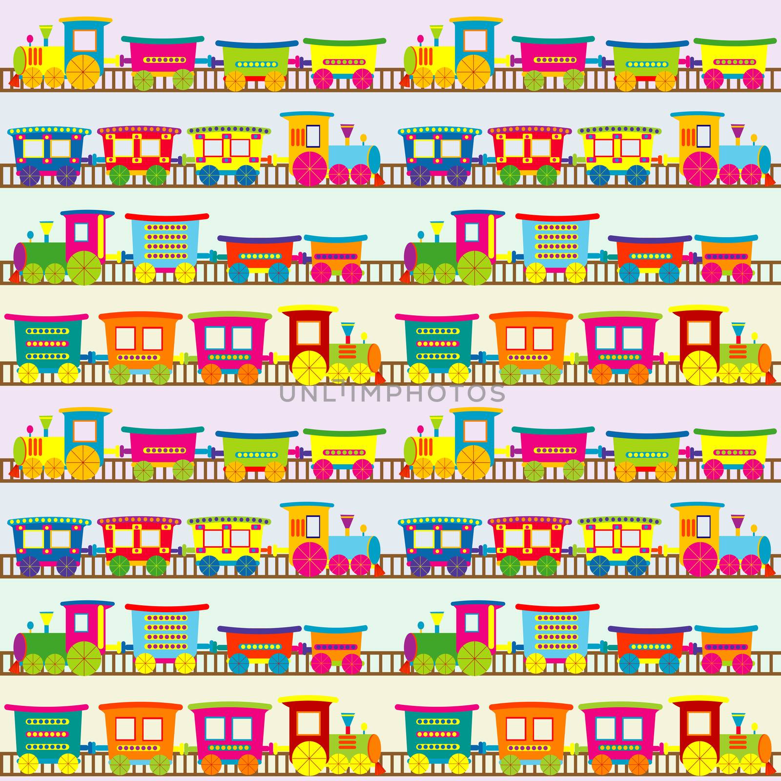 Cartoon toy train background for kids by hibrida13