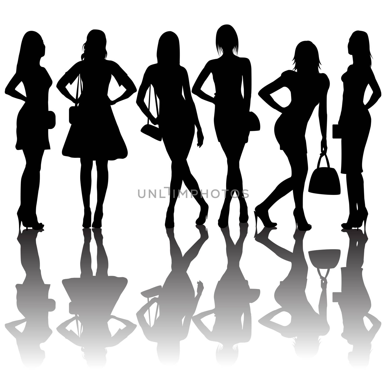 Fashion silhouettes of women by hibrida13
