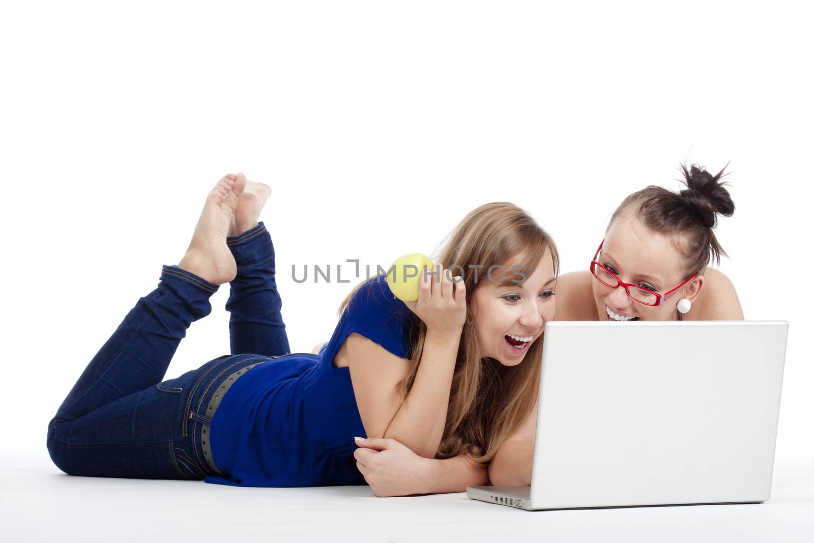 girls with laptop by courtyardpix