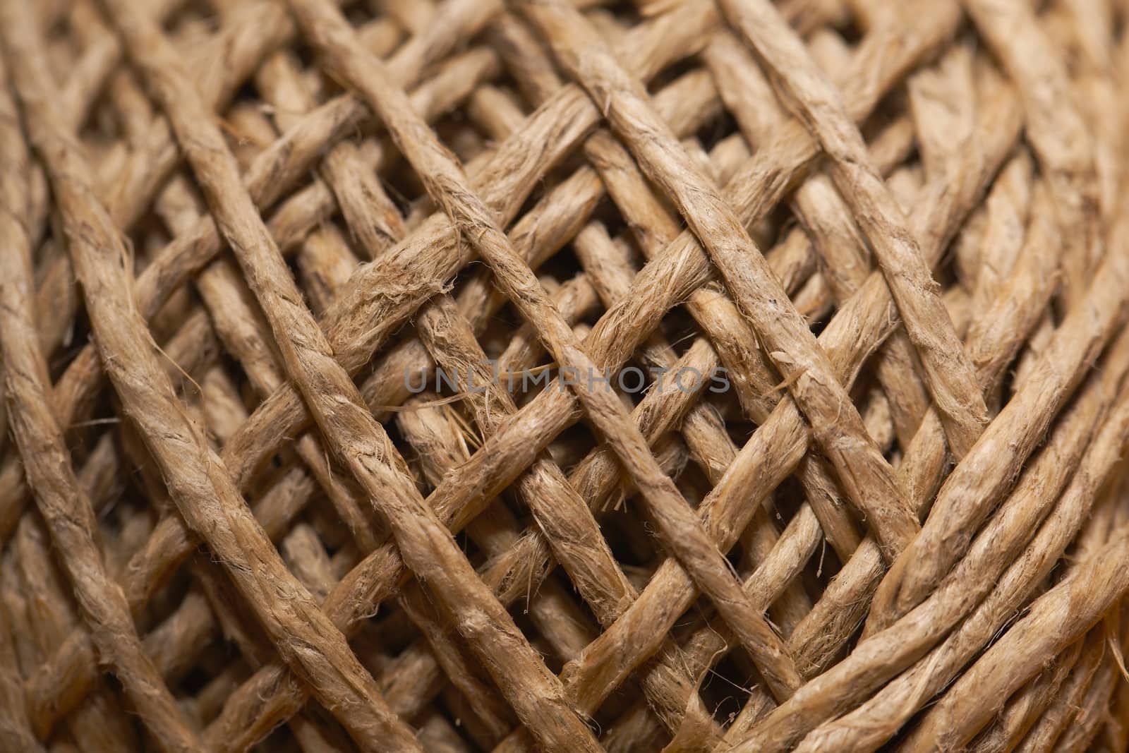 A clew of hemp string isolated on white