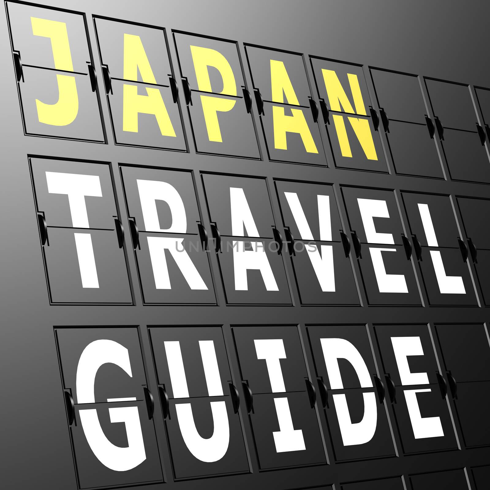 Airport display Japan travel guide by tang90246