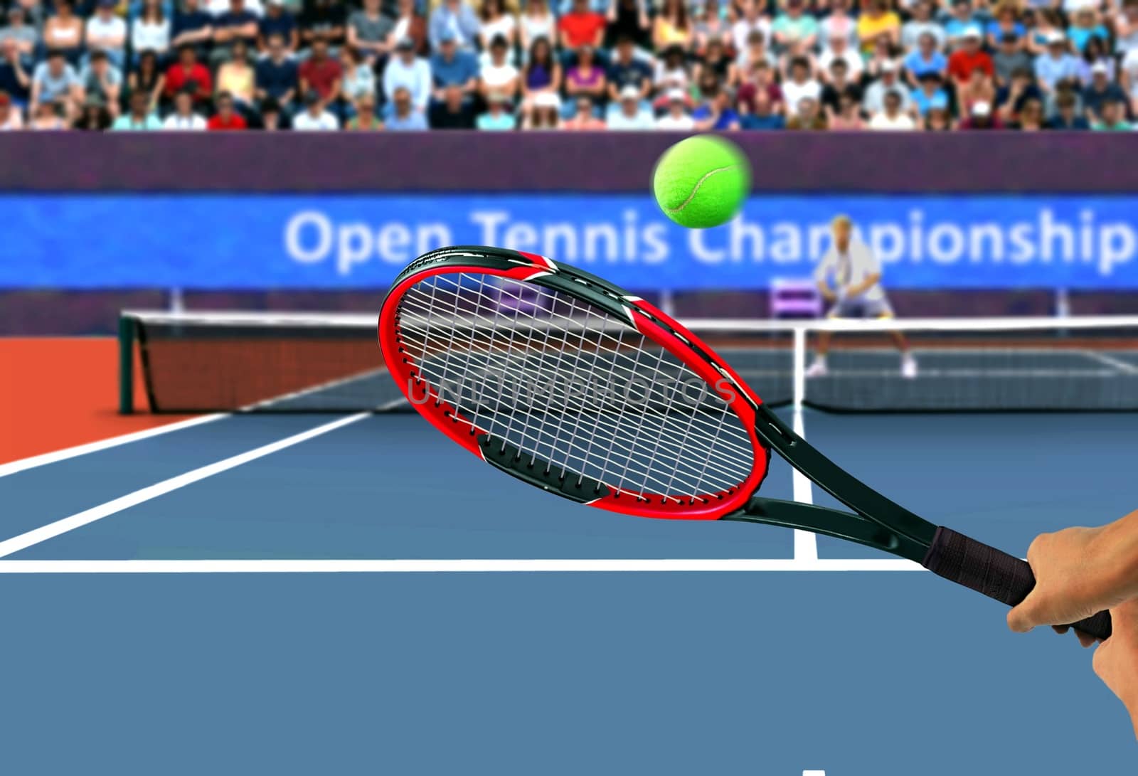 Tennis Racquet Back Hand Swing by razihusin