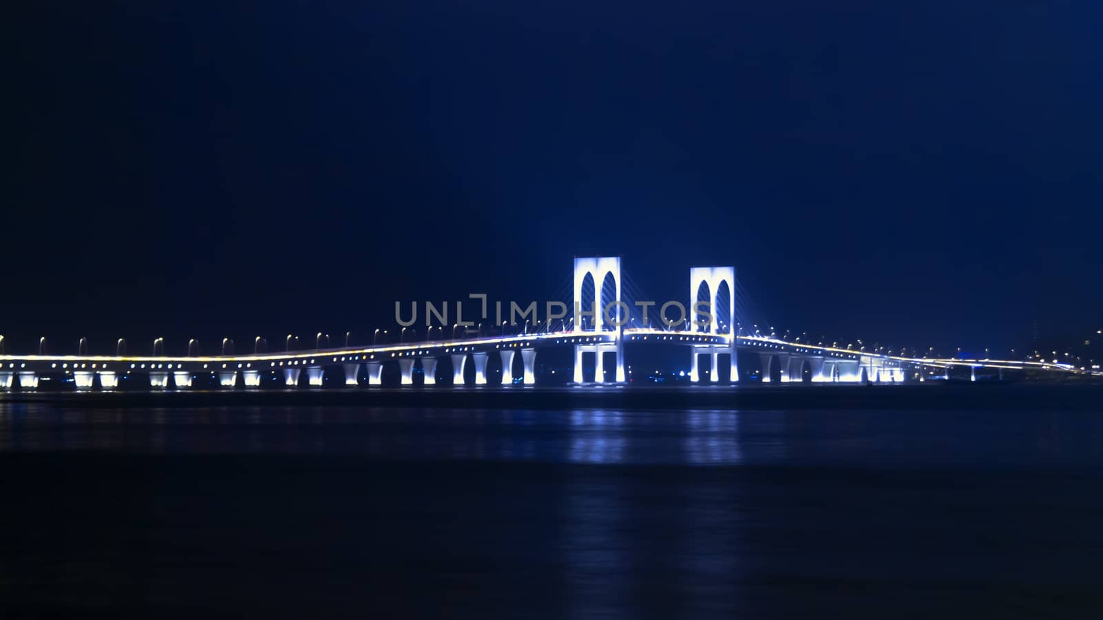 Sai Van Bridge at Night. View from the Taipa.