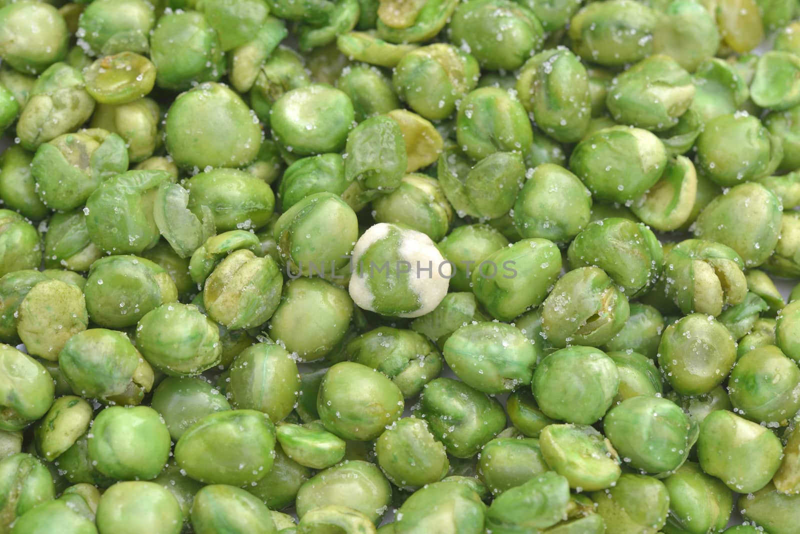 Close-up of green wasabi peas to use as background