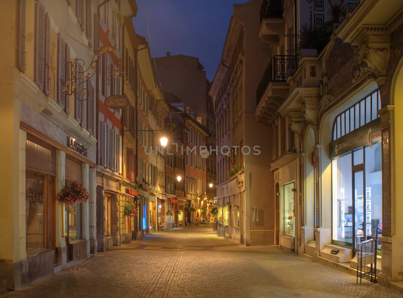 VEVEY, SWITZERLAND, OCT 2 : street in Vevey Switzerland, on October 2 2012.