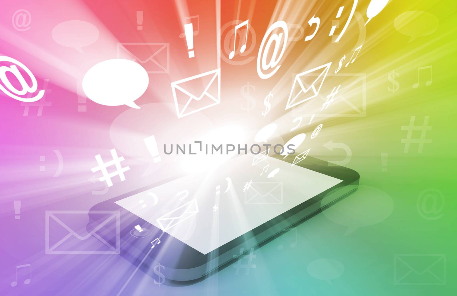 Concept of Social Media Sharing Digital Content