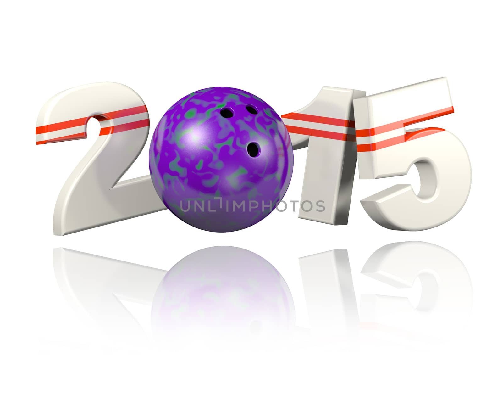 Bowling 2015 design with a White Background
