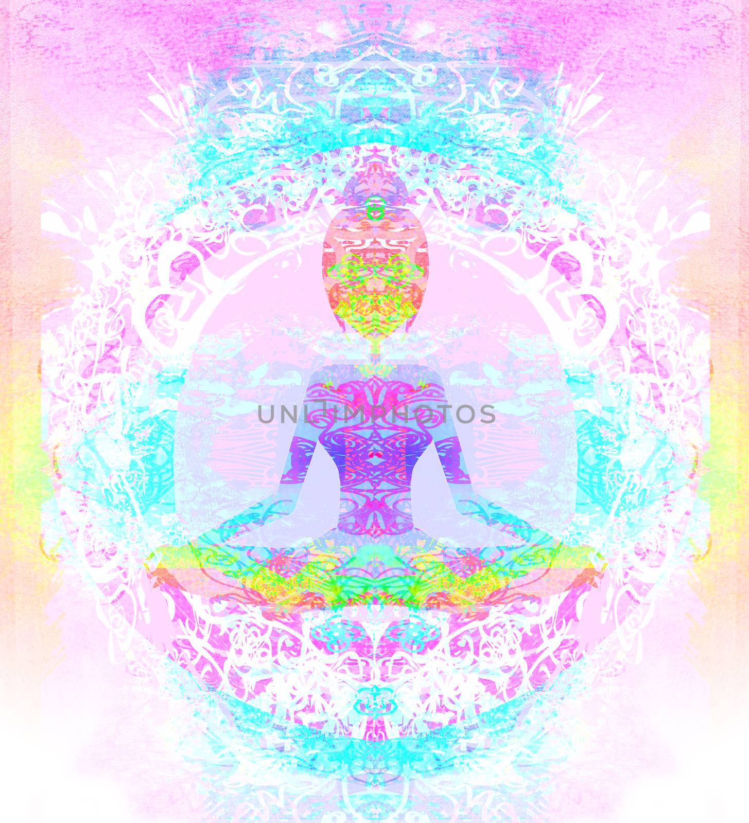Yoga lotus pose.