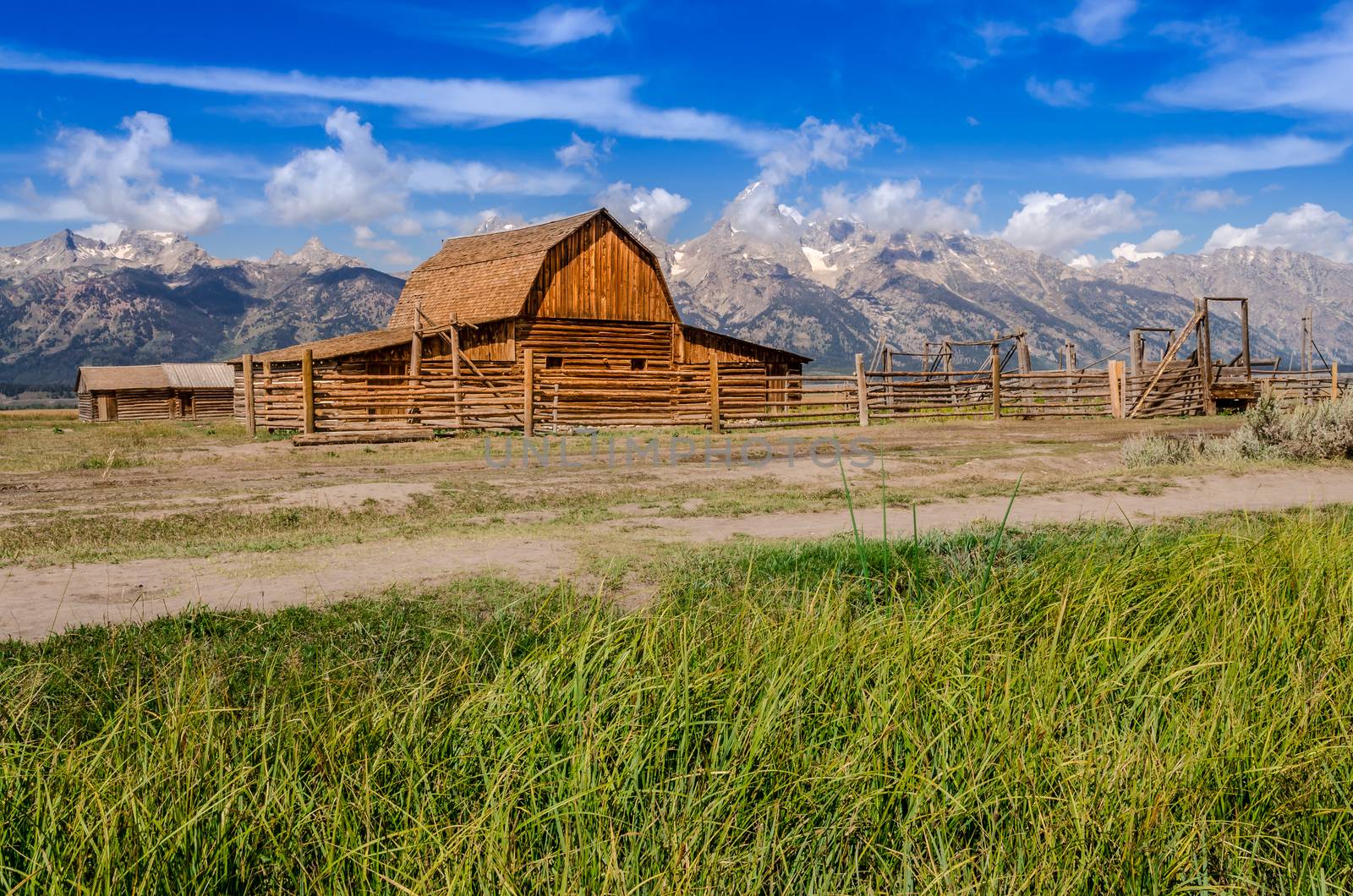 Abandoned barn on Mormon Row in Grand Teton NP, Wyoming, USA