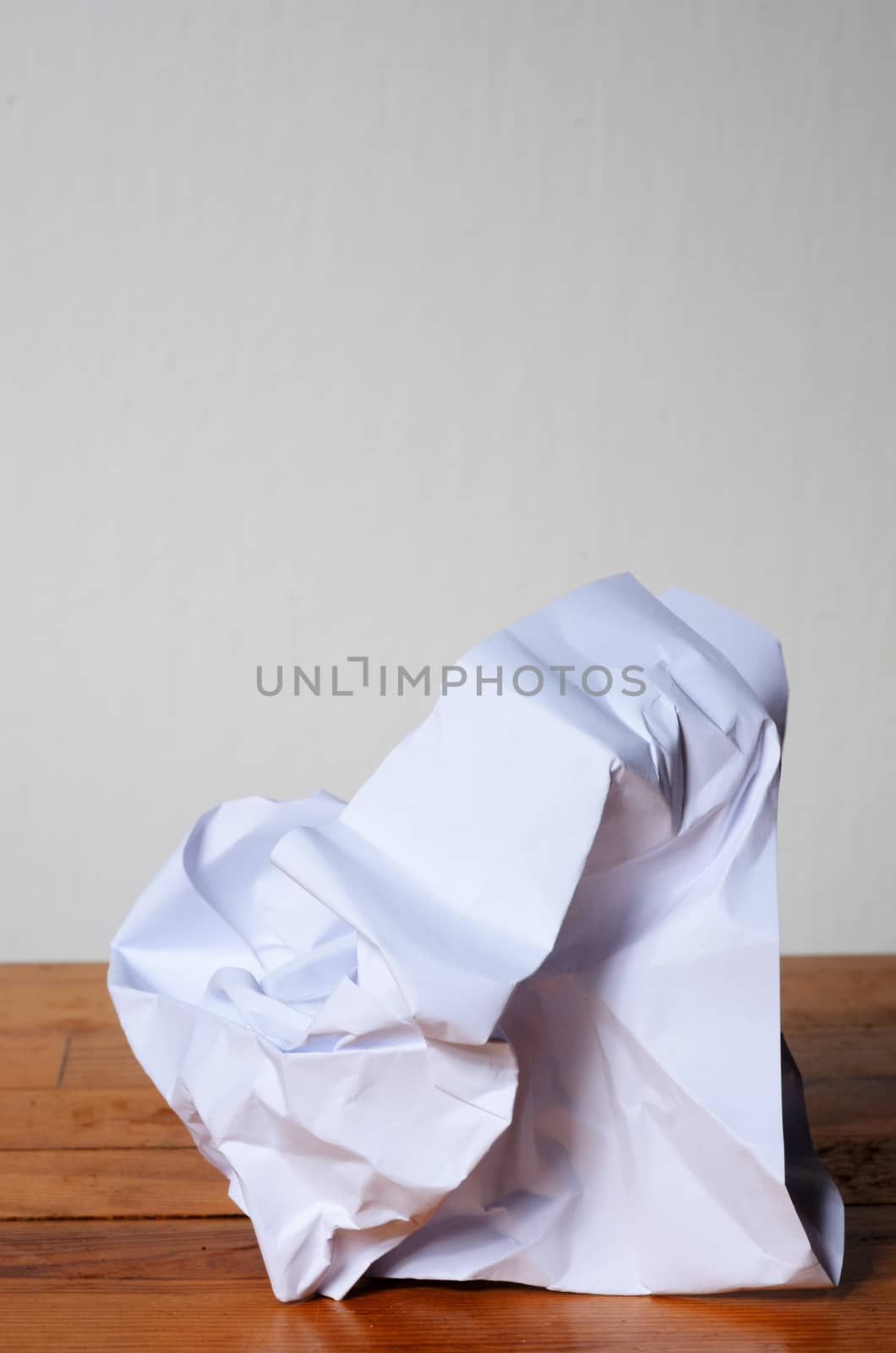 blank crumpled paper by sarkao