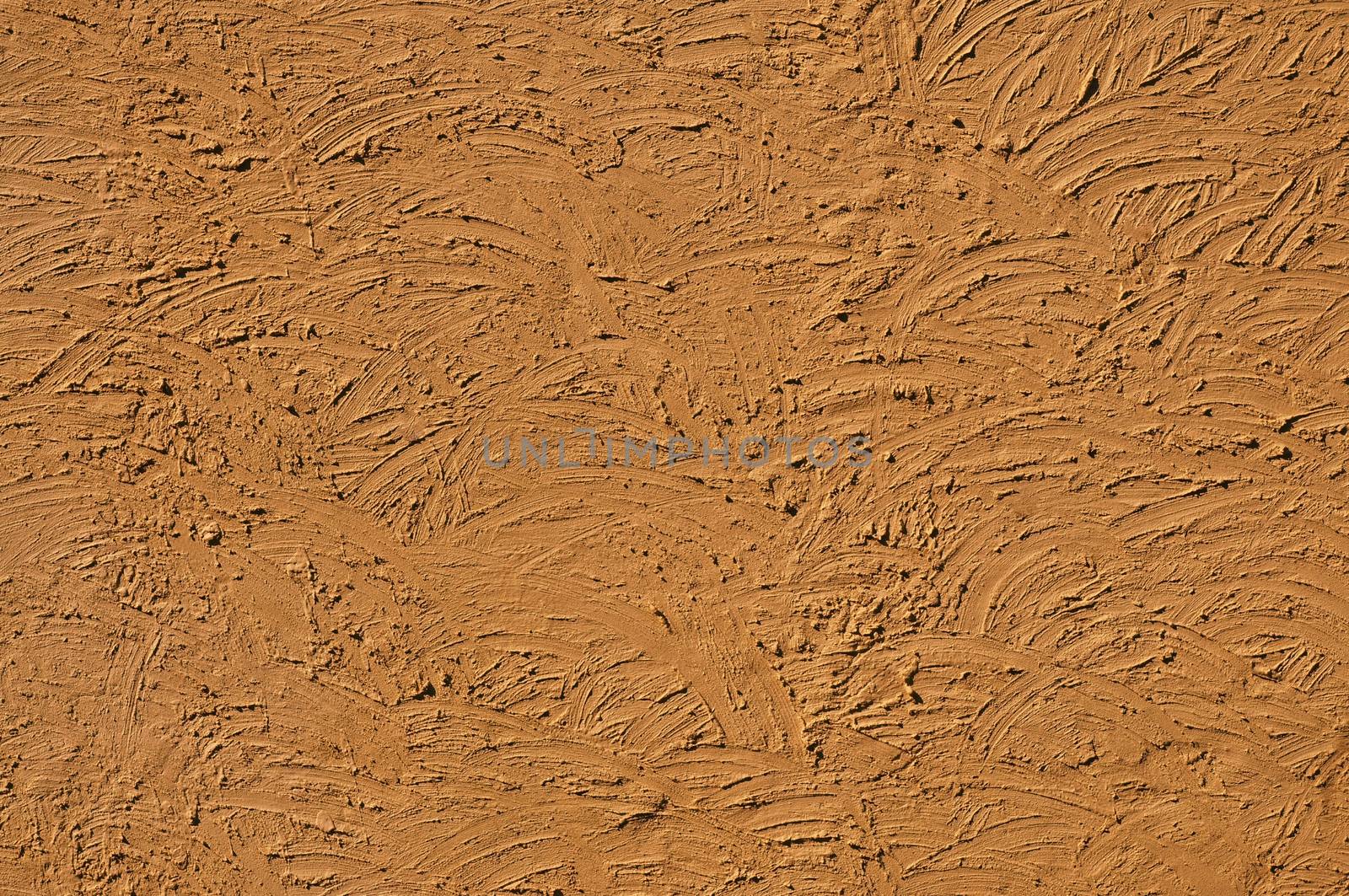 The texture of light-brown walls painted large erratic strokes of pain                              