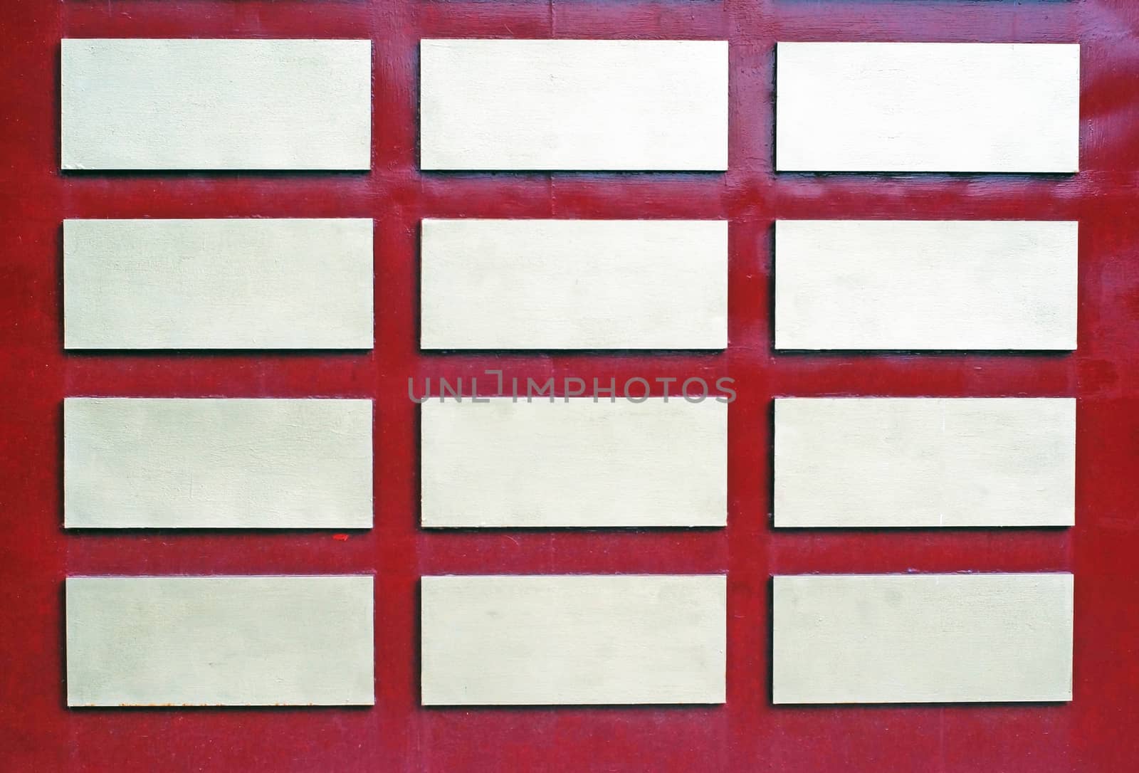 Wall burgundy with white inserts rectangel as background