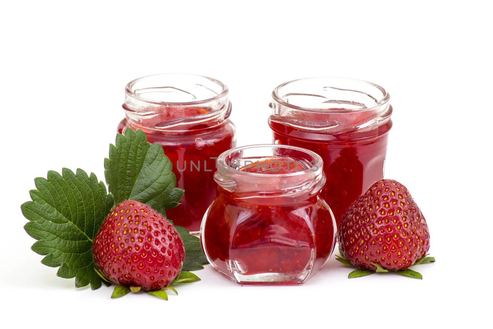 Strawberry jam with fresh strawberries by miradrozdowski