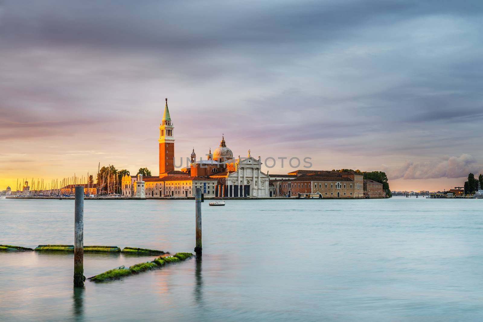 San Giorgio di Maggiore church in the background - Venice, Venezia, Italy, Europe