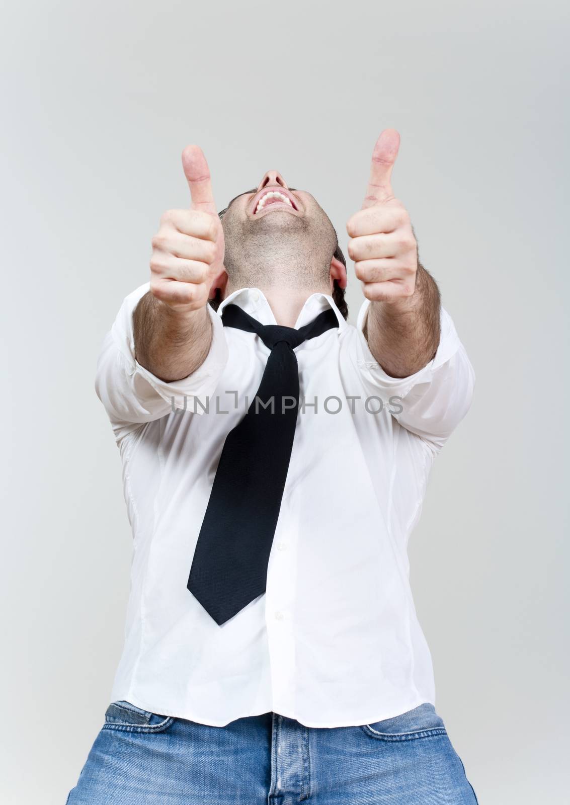 man showing both thumbs up by courtyardpix