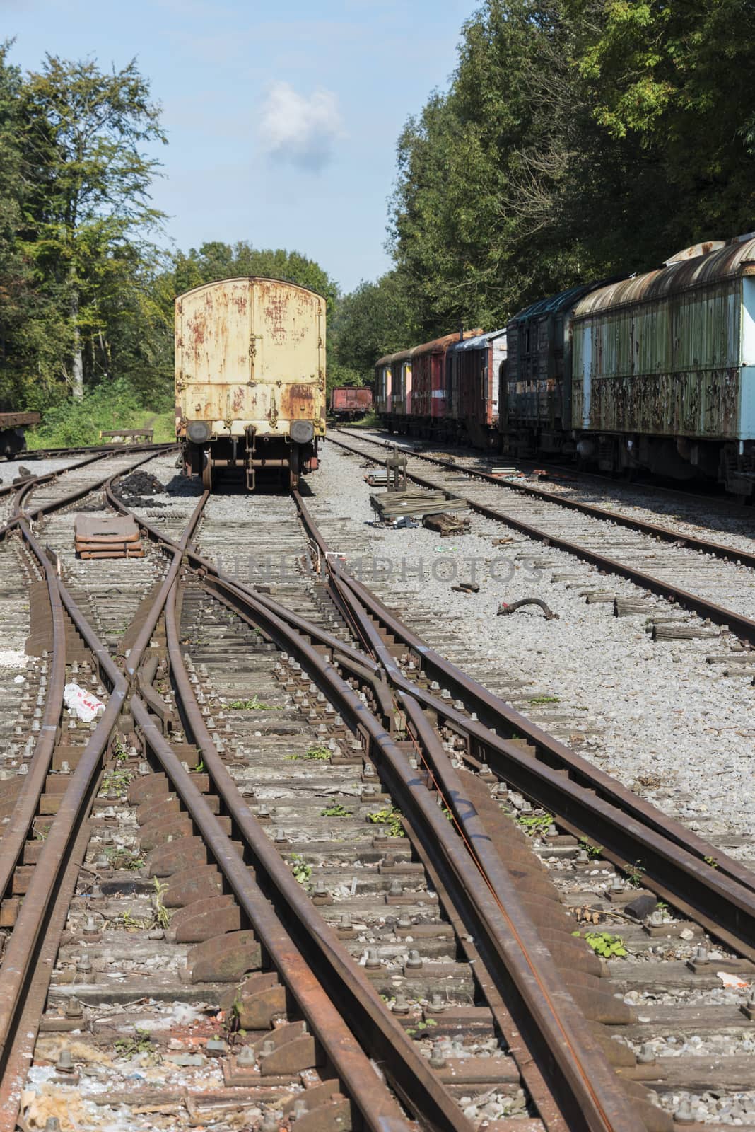 old rusted train at trainstation hombourg by compuinfoto