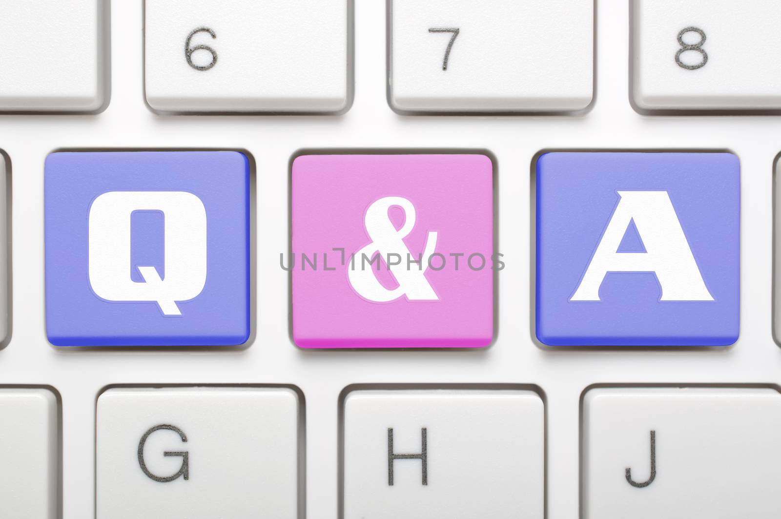 Q and A key on keyboard