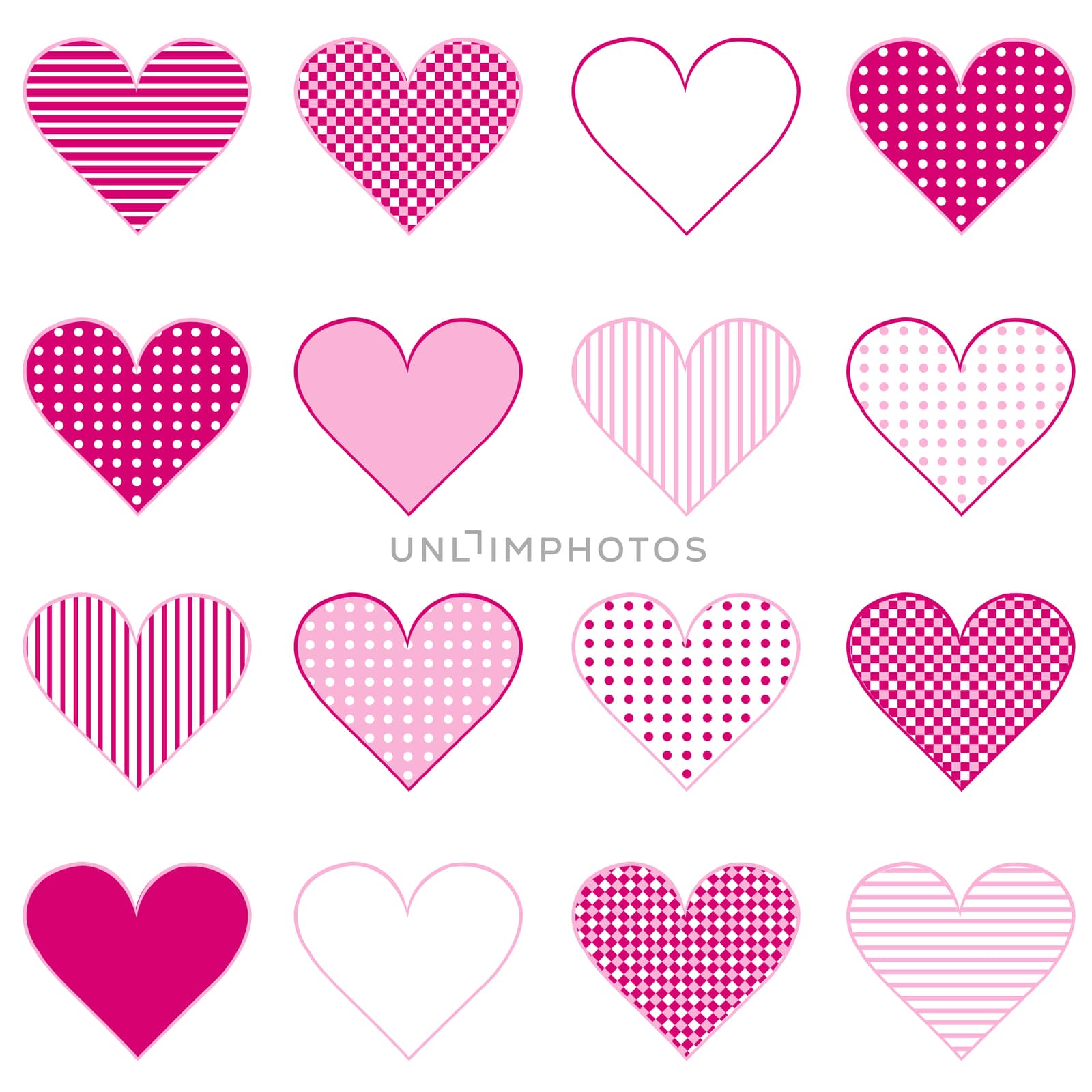 Set of hearts by hibrida13