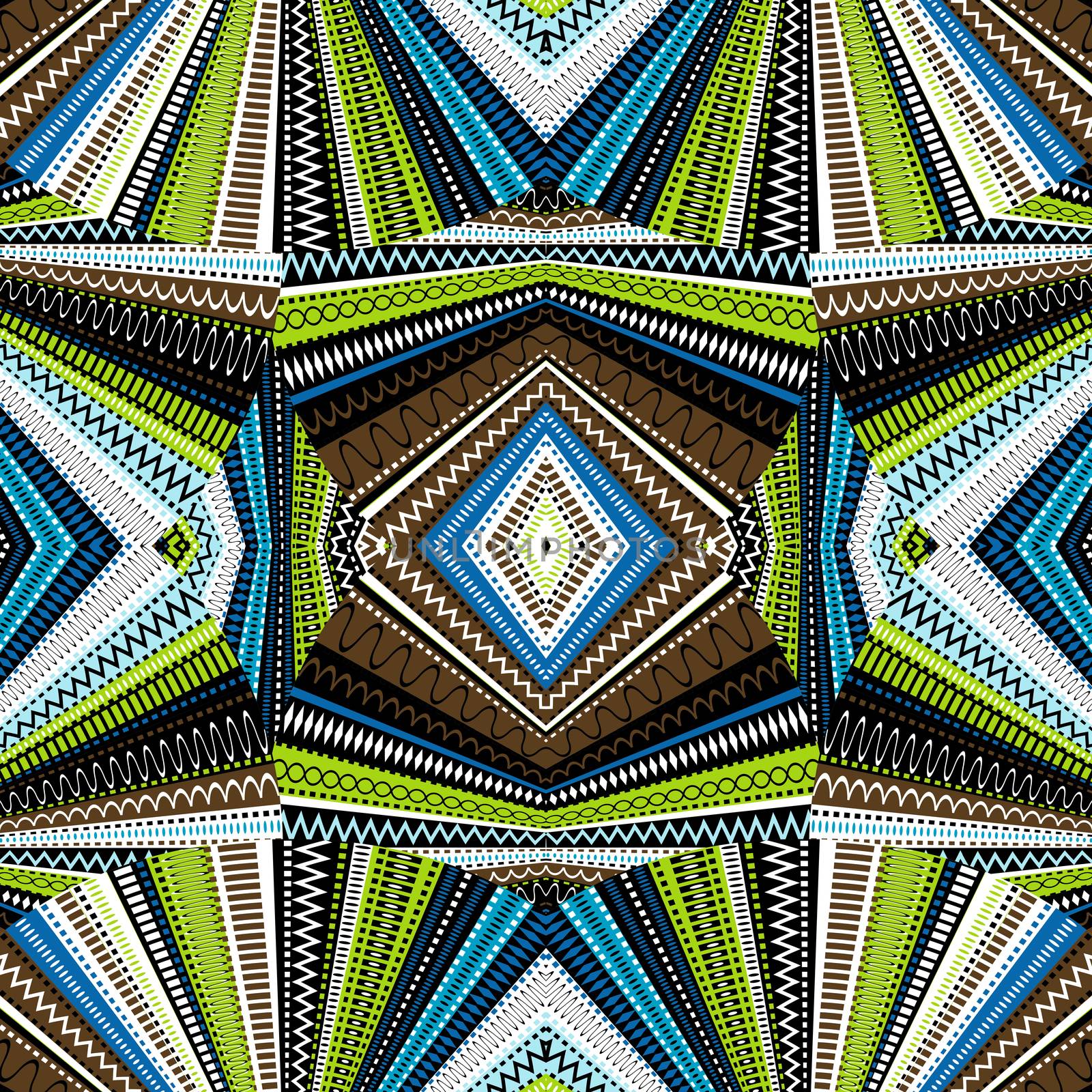 Ethnic background, abstract kaleidoscope