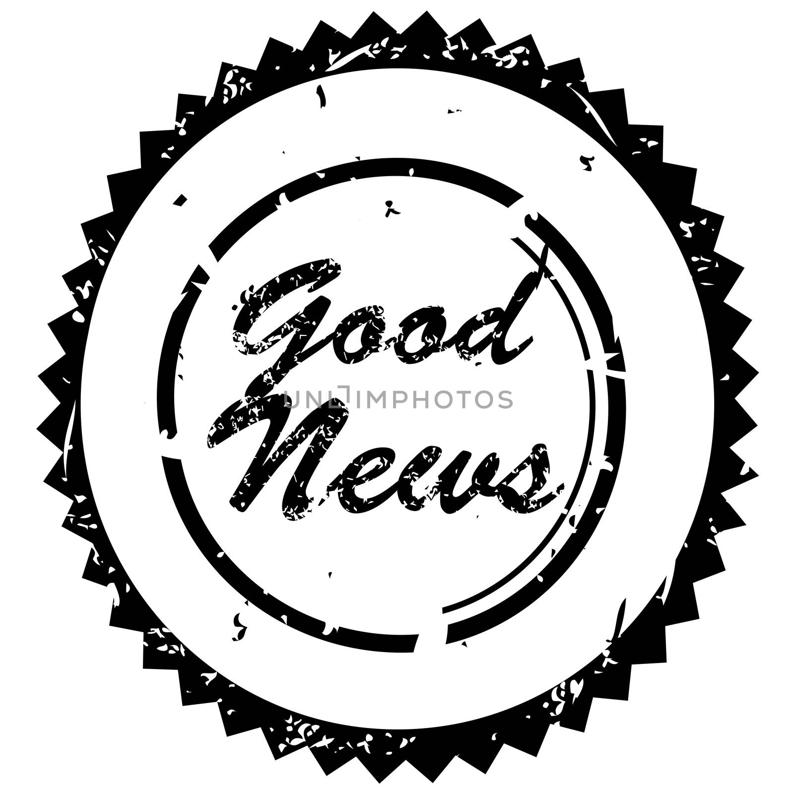 Stamp with 'Good news' text
