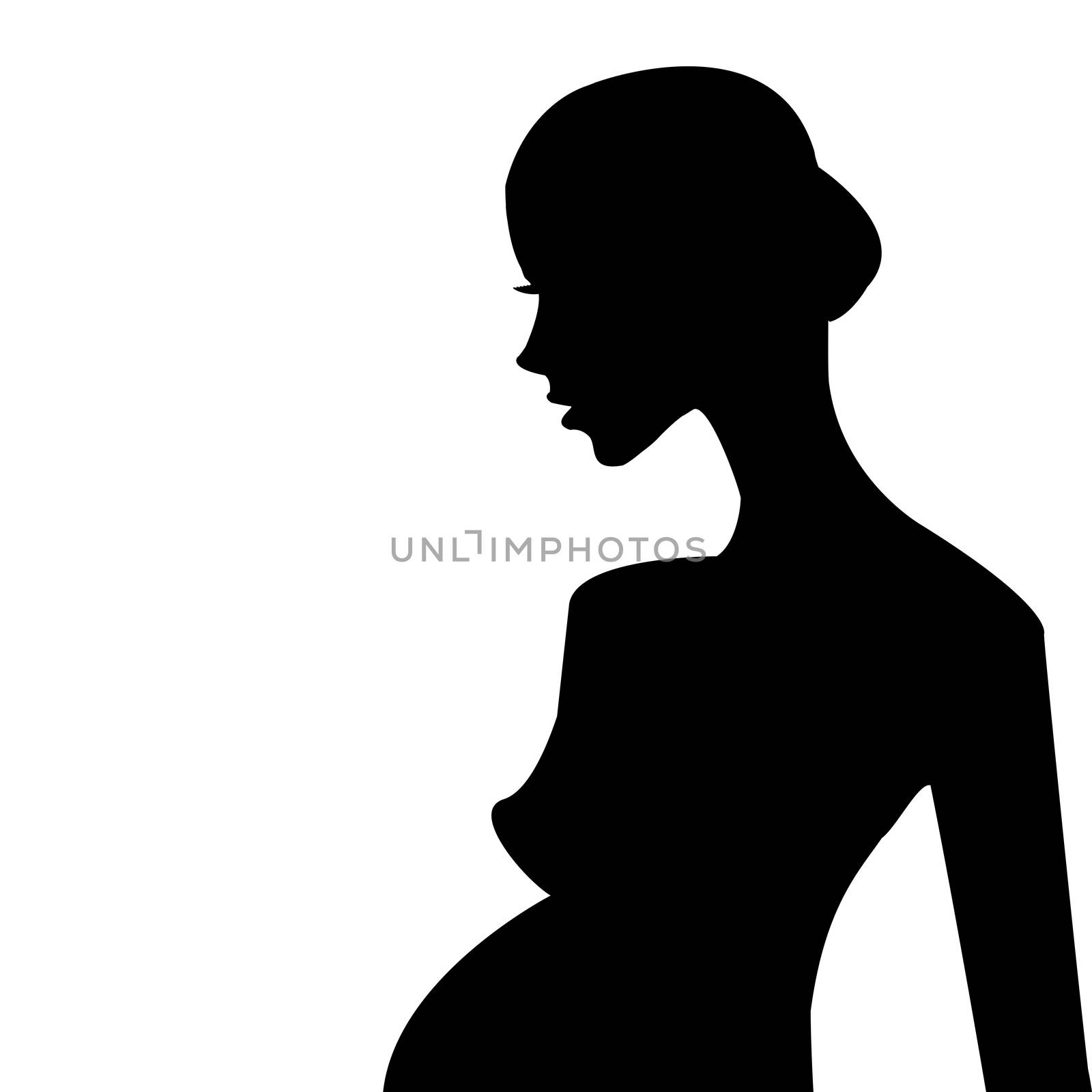 Stylized pregnant woman