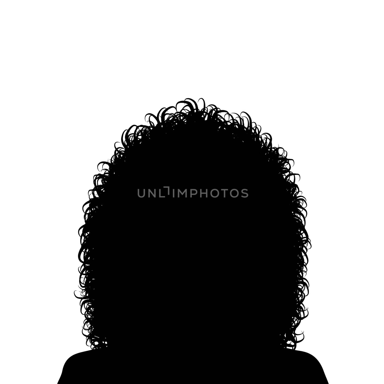 Woman with curly hair