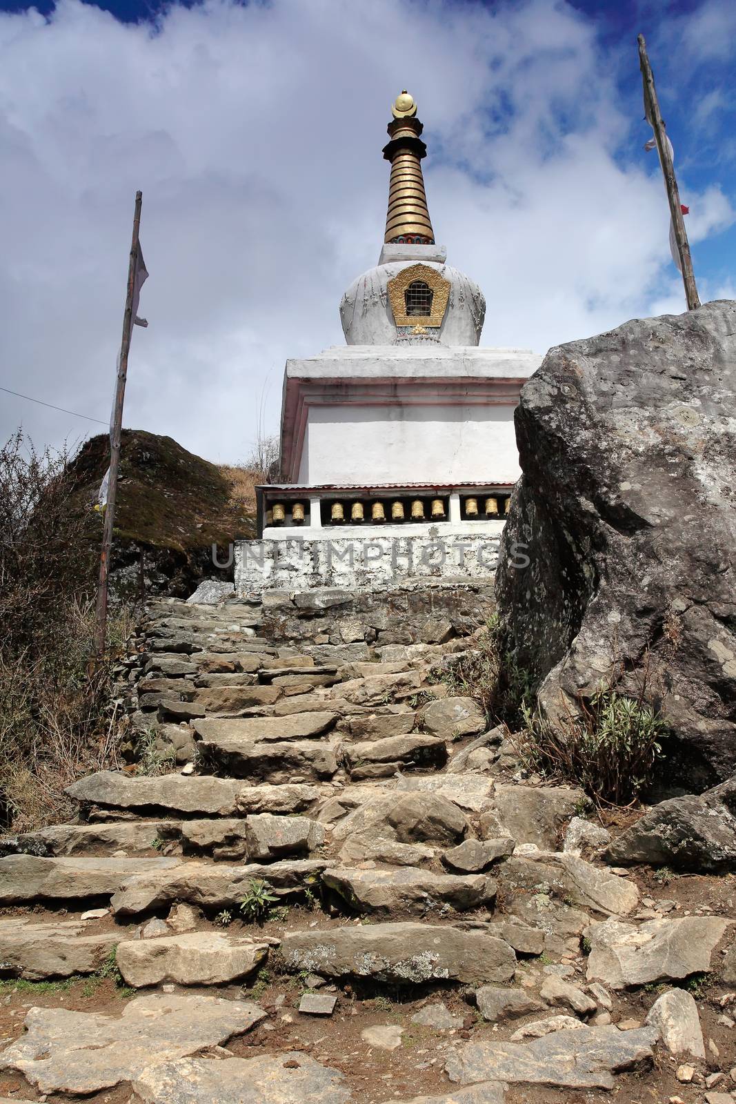 Buddhist stupa in Everest region, Nepal