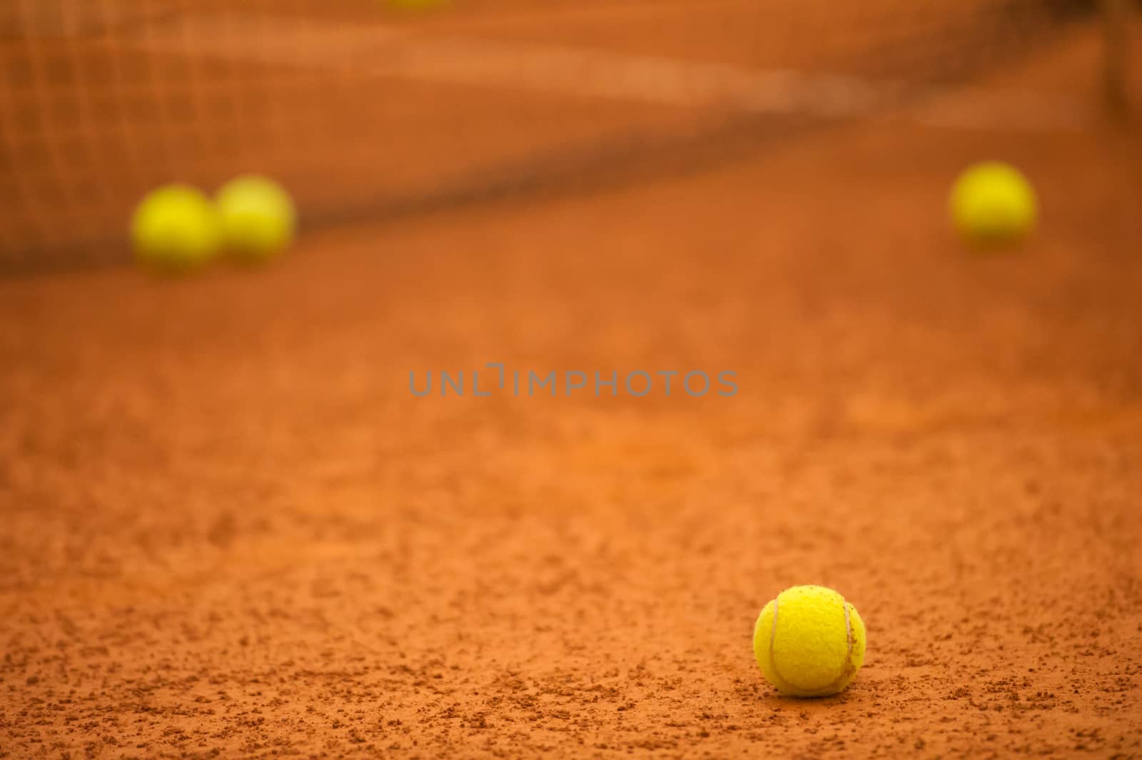 tennis balls still on the field
