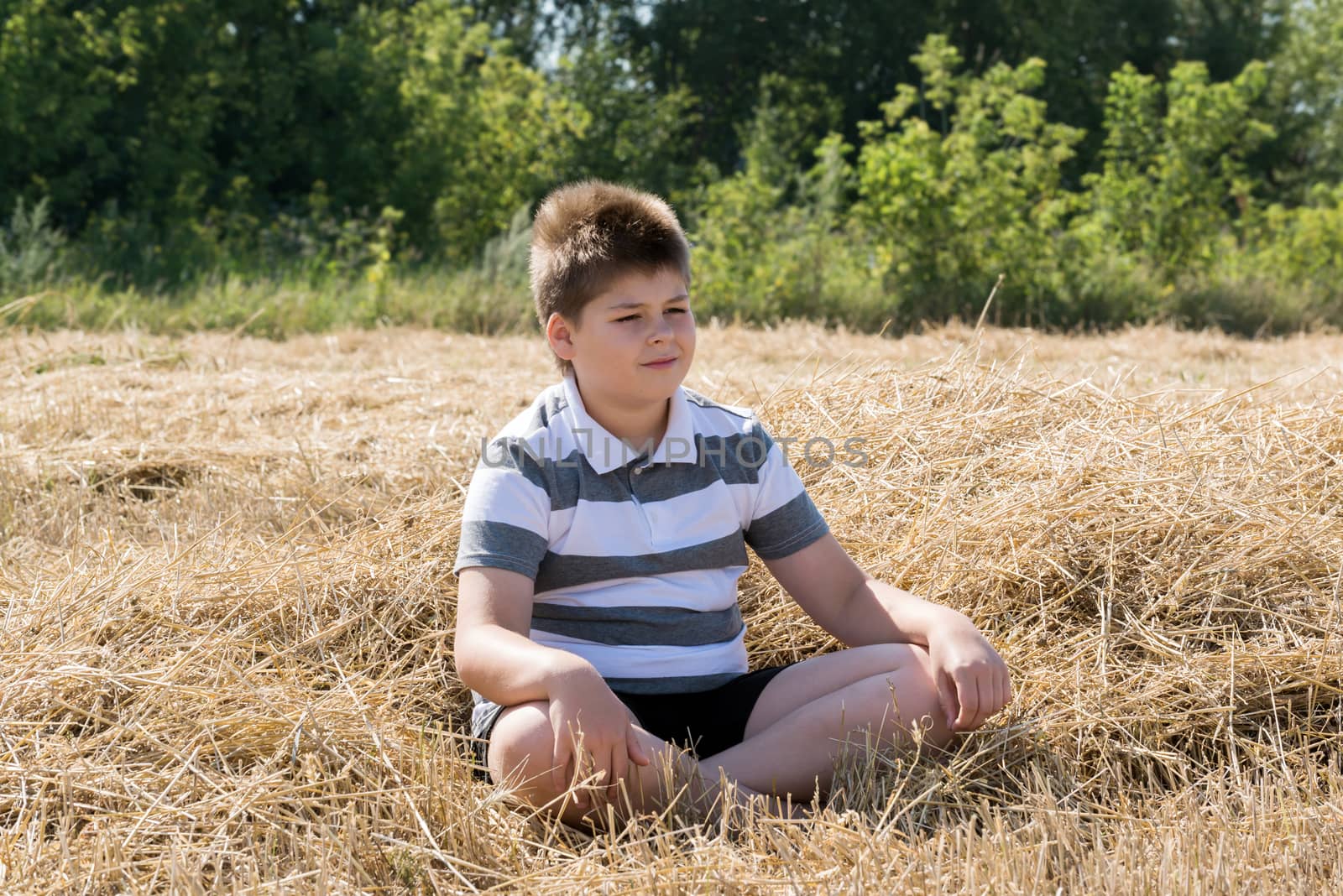 The Boy in the autumn of  field